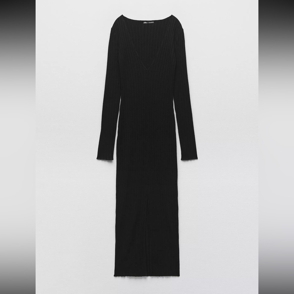 Zara Black Long Sleeve Dress
